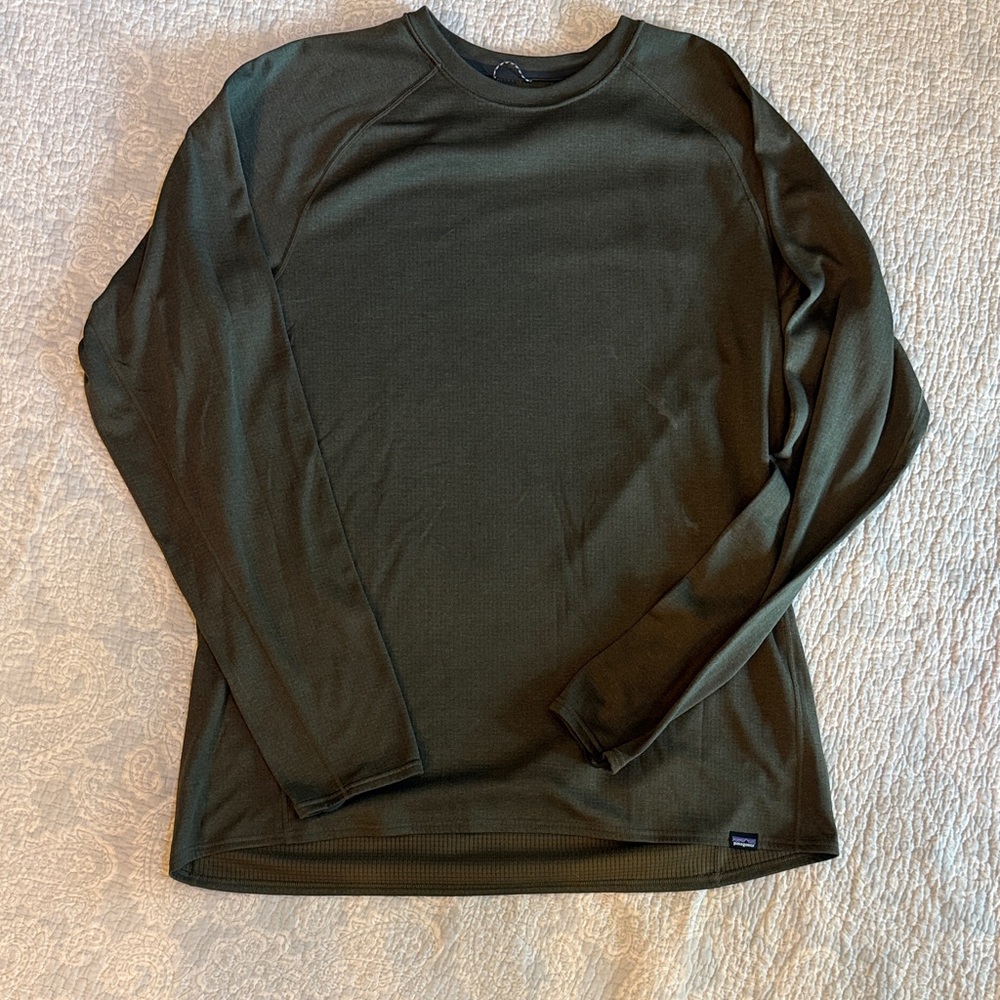 Patagonia Dark Green Long Sleeve Base Layer